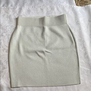 Banana Republic Silver Mini Pencil Skirt Work